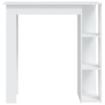 Bartafel met schap 102x50x103,5 cm bewerkt hout wit 3