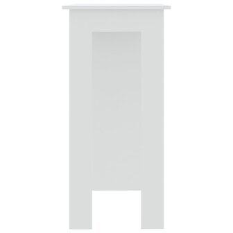 Bartafel met schap 102x50x103,5 cm bewerkt hout wit 4