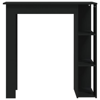 Bartafel met schap 102x50x103,5 cm bewerkt hout zwart 3