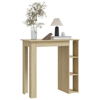 Bartafel met schap 102x50x103,5 cm hout sonoma eikenkleur 5