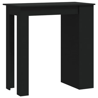 Bartafel met opbergrek 102x50x103,5 cm bewerkt hout zwart 2