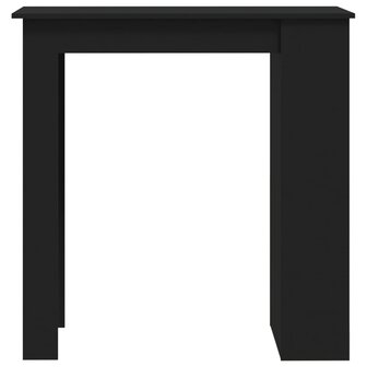 Bartafel met opbergrek 102x50x103,5 cm bewerkt hout zwart 5