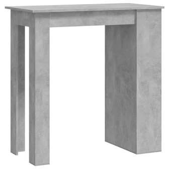 Bartafel met opbergrek 102x50x103,5 cm spaanplaat betongrijs 2