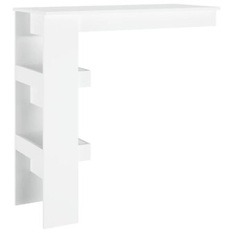 Bartafel wandgemonteerd 102x45x103,5 cm bewerkt hout wit 5