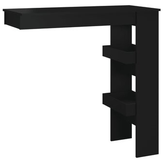 Bartafel wandgemonteerd 102x45x103,5 cm bewerkt hout zwart 2