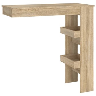 Bartafel wandgemonteerd 102x45x103,5 cm bewerkt hout eikenkleur 2