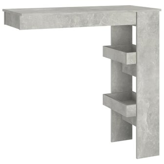 Bartafel wandgemonteerd 102x45x103,5 cm bewerkt hout grijs 2
