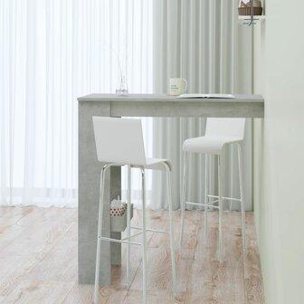 Bartafel wandgemonteerd 102x45x103,5 cm bewerkt hout grijs 6