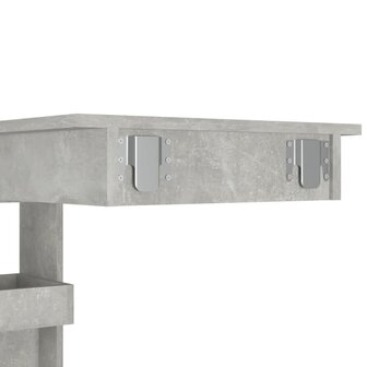 Bartafel wandgemonteerd 102x45x103,5 cm bewerkt hout grijs 8