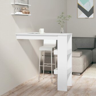 Bartafel wandgemonteerd 102x45x103,5 cm hout hoogglans wit 1