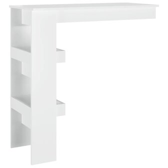 Bartafel wandgemonteerd 102x45x103,5 cm hout hoogglans wit 5