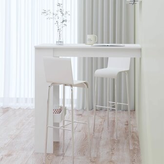 Bartafel wandgemonteerd 102x45x103,5 cm hout hoogglans wit 6