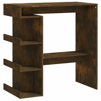 Bartafel met opbergrek 100x50x101,5 cm hout gerookt eiken 2