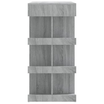 Bartafel met opbergrek 100x50x101,5 cm grijs sonoma 6