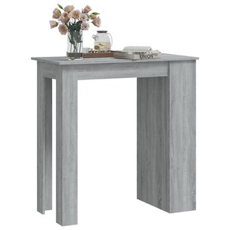 Bartafel met opbergrek 102x50x103,5 cm hout grijs sonoma 4