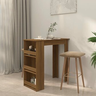 Bartafel met opbergrek 102x50x103,5 cm bewerkt hout bruin eiken 3