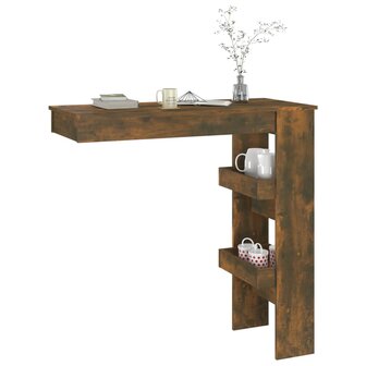 Bartafel wandgemonteerd 102x45x103,5 cm bewerkt hout eikenkleur 7
