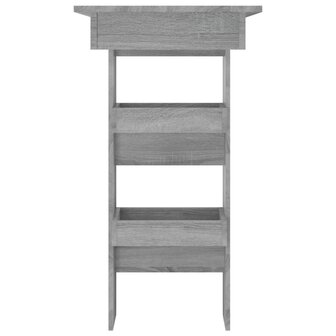 Bartafel wandgemonteerd 102x45x103,5 cm bewerkt hout grijs 4