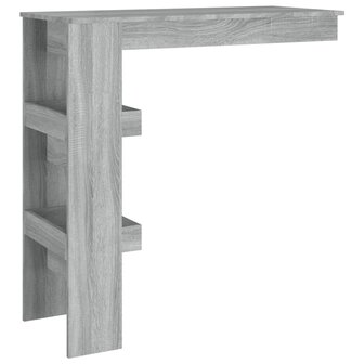 Bartafel wandgemonteerd 102x45x103,5 cm bewerkt hout grijs 5