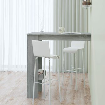 Bartafel wandgemonteerd 102x45x103,5 cm bewerkt hout grijs 6