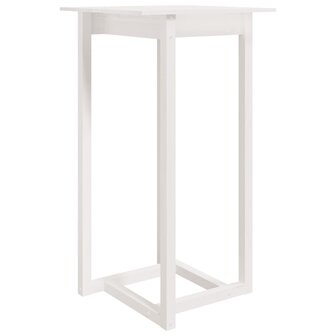 Bartafel 60x60x110 cm massief grenenhout wit 2