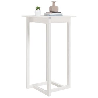 Bartafel 60x60x110 cm massief grenenhout wit 5