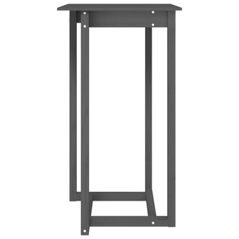Bartafel 60x60x110 cm massief grenenhout grijs 3