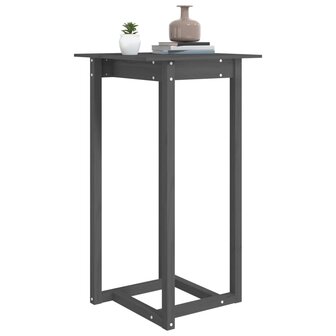 Bartafel 60x60x110 cm massief grenenhout grijs 5