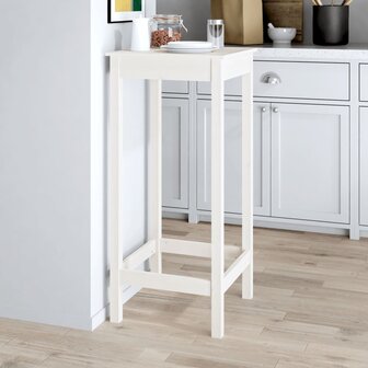 Bartafel 50x50x110 cm massief grenenhout wit 3