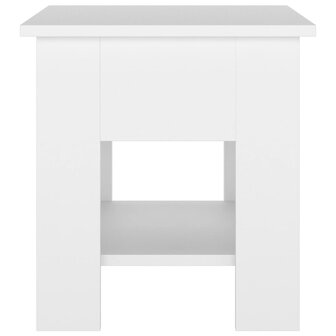 Salontafel 40x40x42 cm bewerkt hout wit 5