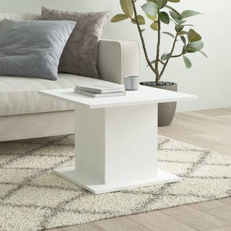Salontafel 55,5x55,5x40 cm bewerkt hout wit 1