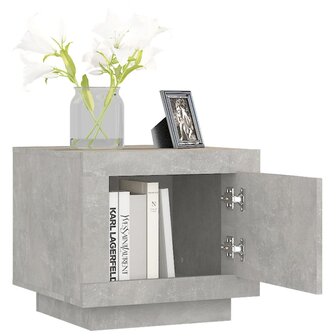 Salontafel 51x50x45 cm bewerkt hout betongrijs 8