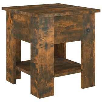 Salontafel 40x40x42 cm bewerkt hout gerookt eikenkleurig 2