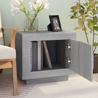 Salontafel 51x50x45 cm bewerkt hout grijs sonoma eikenkleurig 7