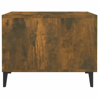 Salontafel met metalen poten 50x50x40 cm gerookt eikenkleurig 7