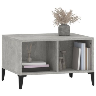 Salontafel 60x50x36,5 cm bewerkt hout betongrijs 4