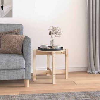 Salontafel &Oslash; 52,5x45 cm massief grenenhout 1