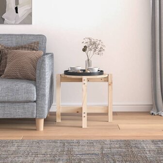 Salontafel &Oslash; 52,5x45 cm massief grenenhout 3
