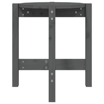 Salontafel &Oslash; 42,5x45 cm massief grenenhout grijs 5