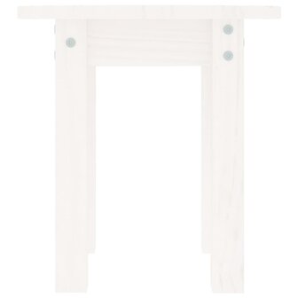 Salontafel &Oslash; 35x35 cm massief grenenhout wit 5
