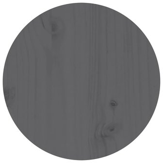 Salontafel &Oslash; 35x35 cm massief grenenhout grijs 6
