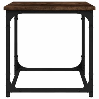 Salontafel 40x40x40 cm bewerkt hout gerookt eikenkleurig 5