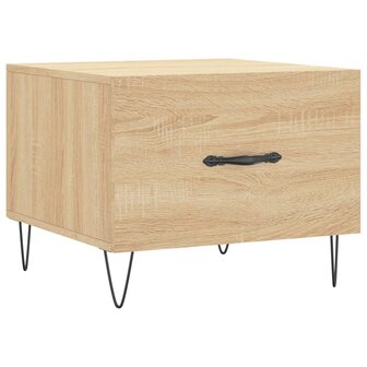 Salontafel 50x50x35 cm bewerkt hout sonoma eikenkleurig 2