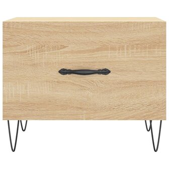 Salontafel 50x50x35 cm bewerkt hout sonoma eikenkleurig 5
