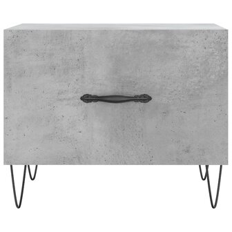 Salontafel 50x50x40 cm bewerkt hout betongrijs 5