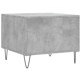 Salontafel 50x50x40 cm bewerkt hout betongrijs 8