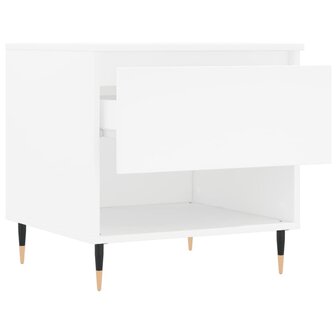 Salontafel 50x46x50 cm bewerkt hout wit 6