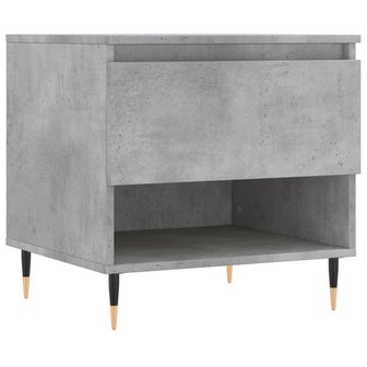 Salontafel 50x46x50 cm bewerkt hout betongrijs 2