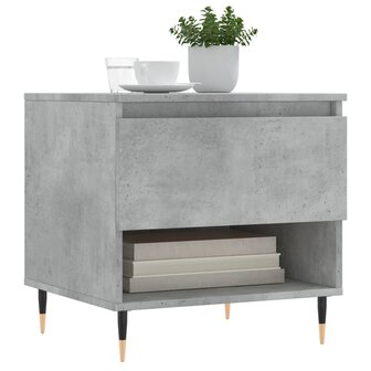 Salontafel 50x46x50 cm bewerkt hout betongrijs 3
