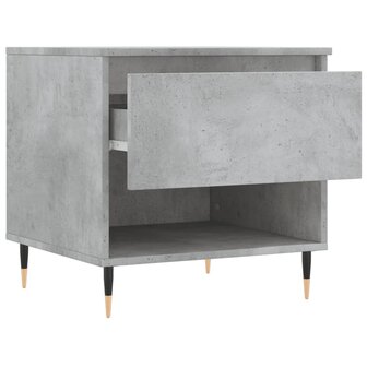 Salontafel 50x46x50 cm bewerkt hout betongrijs 6
